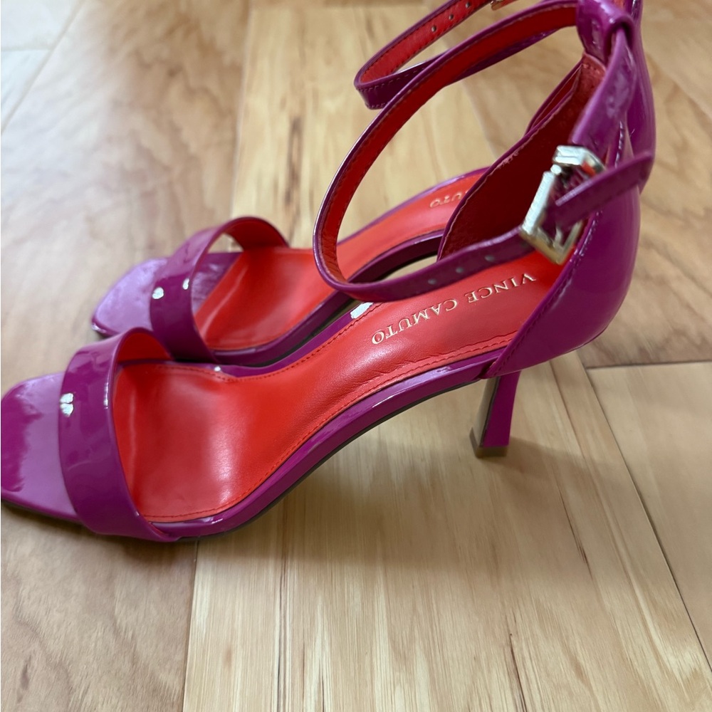 Vince Camuto Fuchsia Ankle Strap Heels - Picture 2 of 3